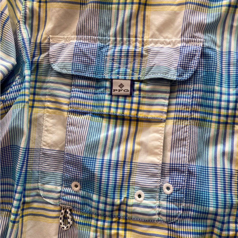 Columbia PFG Super Bahama Long Sleeve Women XL Fishing Shirt MultiColored Plaid - Picture 4 of 16